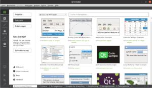 Abbildung 1: Direkt nach der Installation zeigt Qt Creator eine Reihe von Beispielprogrammen aus dem Paket <span class="ui-element">qtbase5-examples</span> an.