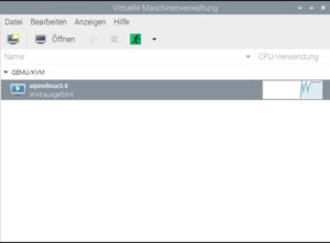 Abbildung 1: Das Startfenster des Virtual Machine Managers bietet direkt die Möglichkeit, eine neue virtuelle Maschine anzulegen.