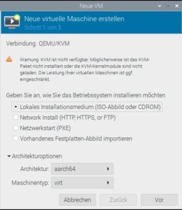 Abbildung 2: Im ersten Schritt wählen Sie als Installationsart <span class="ui-element">Lokales Installationsmedium</span> aus.