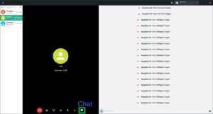 Abbildung 3: Bei Jami muss für DTMF das Chat-Fenster herhalten.