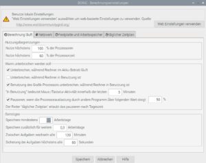 Abbildung 6: In einem umfangreichen Konfigurationsdialog passen Sie bei Bedarf Einstellungen an.
