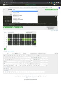 Abbildung 1: Bei der Suche nach Tastaturen mit "alpha" im Namen zeigt der QMK Configurator hier die Tastenbelegung f&uuml;r eine Preonic-Tastatur.