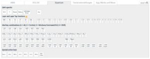 Abbildung 2: Der Tab <span class="ui-element">Quantum</span> des QMK Configurators mit Sonderfunktionen der Firmware.