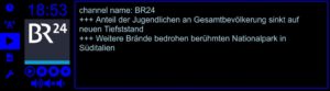 Abbildung 3: Textinfos ergänzen die Radioübertragung.