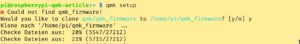 Abbildung 4: Ausgabe von <code>qmk setup</code> (Start): Klonen des Git-Repositorys.