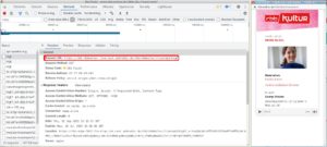 Abbildung 5: Die Entwicklerwerkzeuge der Browser erlauben es, die URL zum Mediastream ausfindig zu machen.
