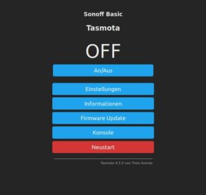 Abbildung 6: Das Webfrontend der Tasmota-Firmware.