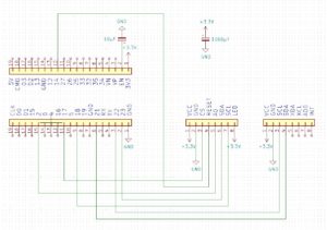Abbildung 1: Der Schaltplan des Versuchsaufbaus f&uuml;r unsere elektronische Wasserwaage.