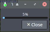 Abbildung 1: Um einen einfachen Zähler zu generieren genügt der Aufruf <code>yad --progress</code>.