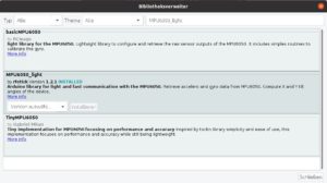 Abbildung 3: Die MPU6050-Bibliothek suchen und installieren.