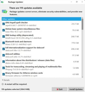Abbildung 5: Auch Updates installieren Sie in Twister OS per Mausklick.