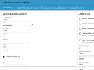 Abbildung 3: Definition der Anschl&uuml;sse, die man im IO-Broker verwenden m&ouml;chte.