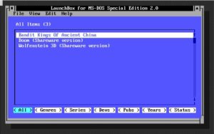 Abbildung 4: Die Launchbox ermöglicht den Start der auf dem System installierten Spiele per Tastendruck.