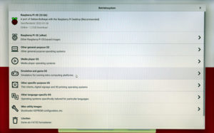 Abbildung 4: Zur Auswahl stehen Raspberry Pi OS und Betriebssysteme wie Ubuntu, Manjaro oder Medien- und Spiele-Plattformen wie LibreELEC oder RetroPie.