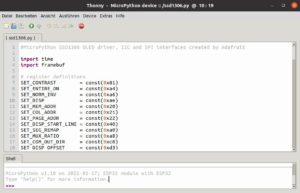 Abbildung 6: SSD1306-Display-Treiber über Thonny einbinden.