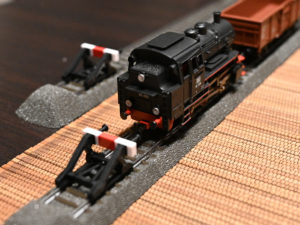 Abbildung 6: Der Rangierzug auf dem Rückmeldegleis, das Testzwecken dient.