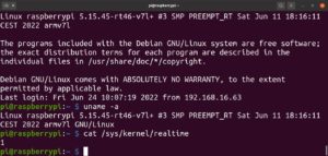 Abbildung 5: Erfolg: Linux ist bereit für die Realzeitverarbeitung.