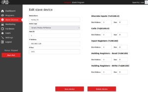 Abbildung 8: Um eine Verbindung zwischen der OpenPLC-Runtime und Factory I/O herzustellen, benötigen Sie ein Slave Device.