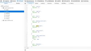Abbildung 2: Der Navigationspfad zum Score Board verbirgt sich im Javascript-Code der Webseite.