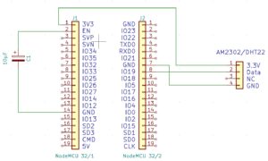 Abbildung 3: Schaltplan für den Aufbau des ESP32 Dev-Boards.