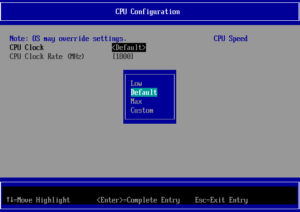 Abbildung 5: Die Frequenz der CPU kann im UEFI-BIOS gesetzt werden.