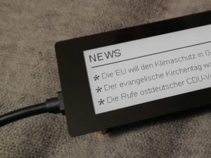 Abbildung 4: Das ePaper-Display benötigt lediglich beim Wechseln der Anzeige Energie.