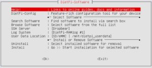Abbildung 4: Das Modul <code>DietPi-Software</code> eröffnet den Zugriff auf die kuratierte Software von DietPi.