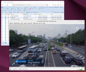 Abbildung 7: Klicken Sie in der Spalte <span class="ui-element">Play</span> auf das Wiedergabesymbol, liefert Tvheadend eine M3U-Datei, über die VLC und andere Mediaplayer das laufende TV-Programm anzeigen können.