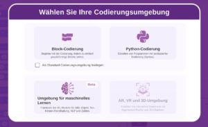 Abbildung 1: Zu Beginn müssen Sie sich entscheiden, welche Programmiersprache Sie für Ihr Projekt verwenden möchten.