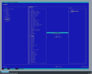Abbildung 2: Eine der Stärken von YaST2 ist das Kommandozeilen-Interface, dessen Aufbau (wie hier im Modul <span class="ui-element">Firewall</span>) Anwender des grafischen YaST sofort wiedererkennen.