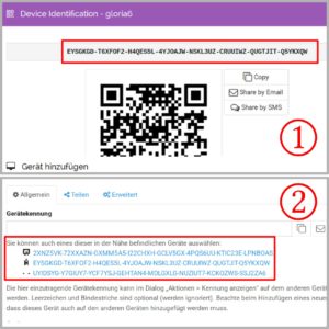 Abbildung 9: Syncthing erkennt Synchronisationspartner unabhängig von IP-Adressen anhand einer <span class="ui-element">Gerätekennung</span>.