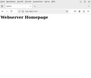Abbildung 3: Die Webseite des ESP32 im Browser sieht relativ spartanisch aus.